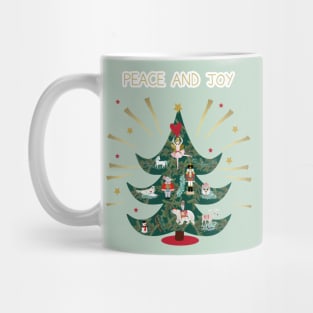 Peace and Joy xmas Tree Mug